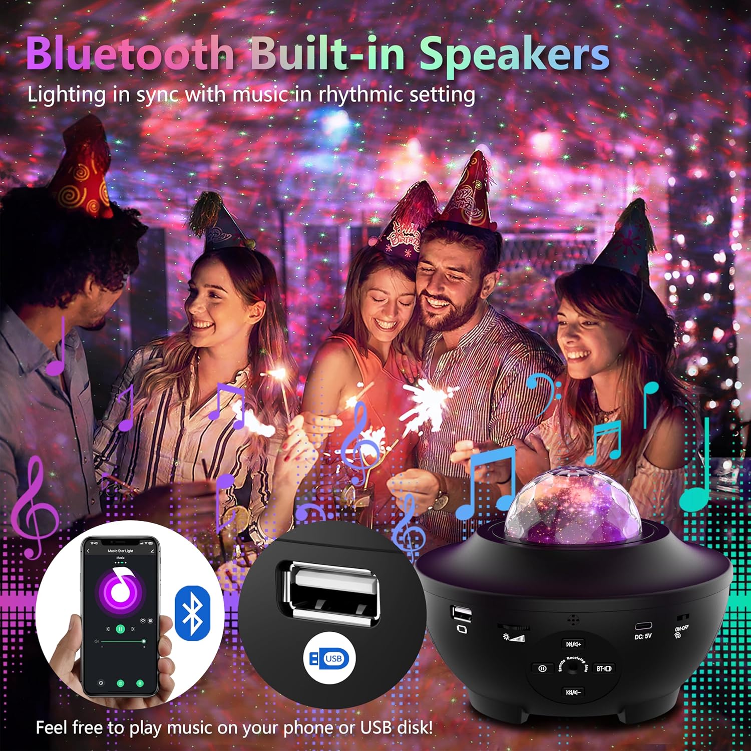 Galaxy Ocean Light Projector