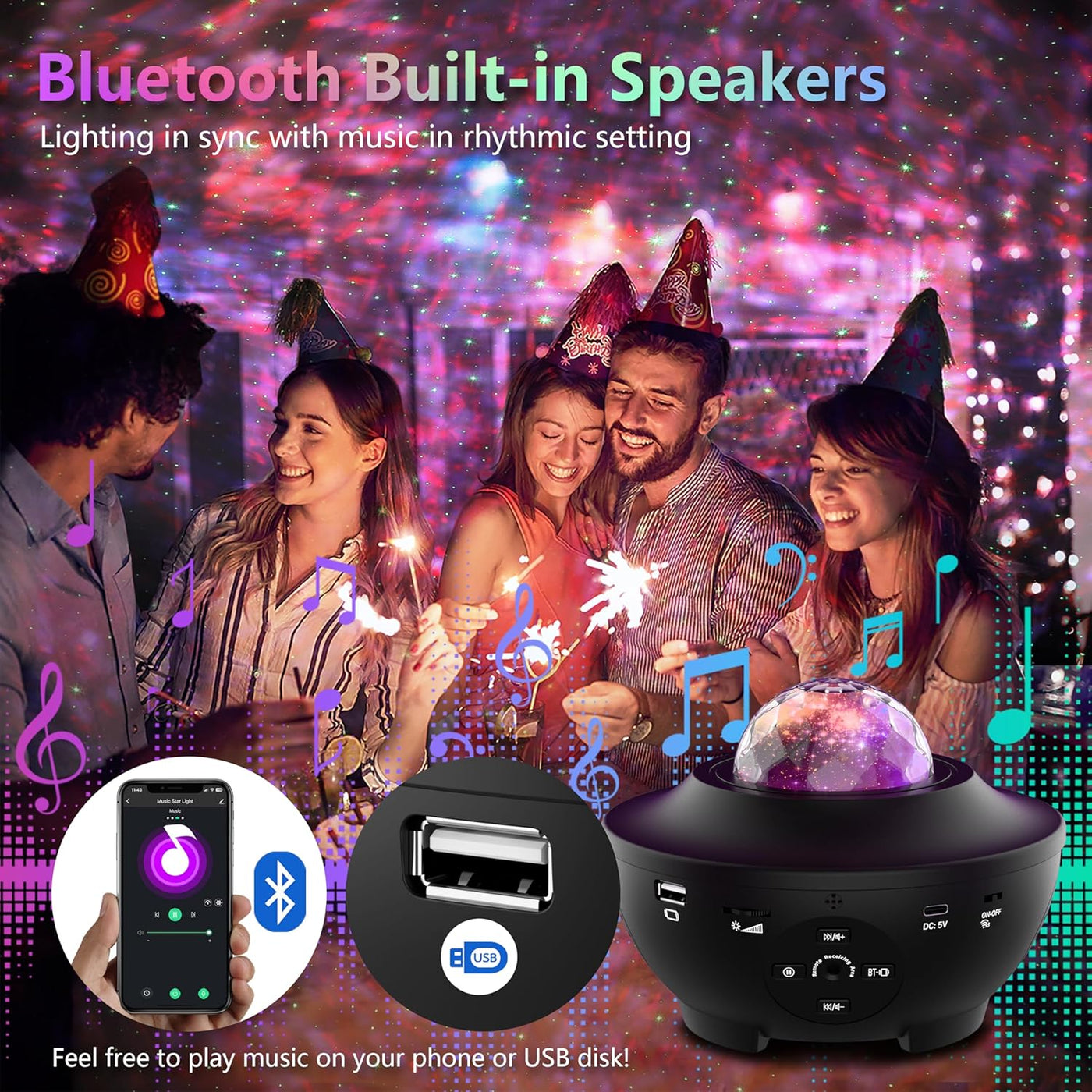 Galaxy Ocean Light Projector